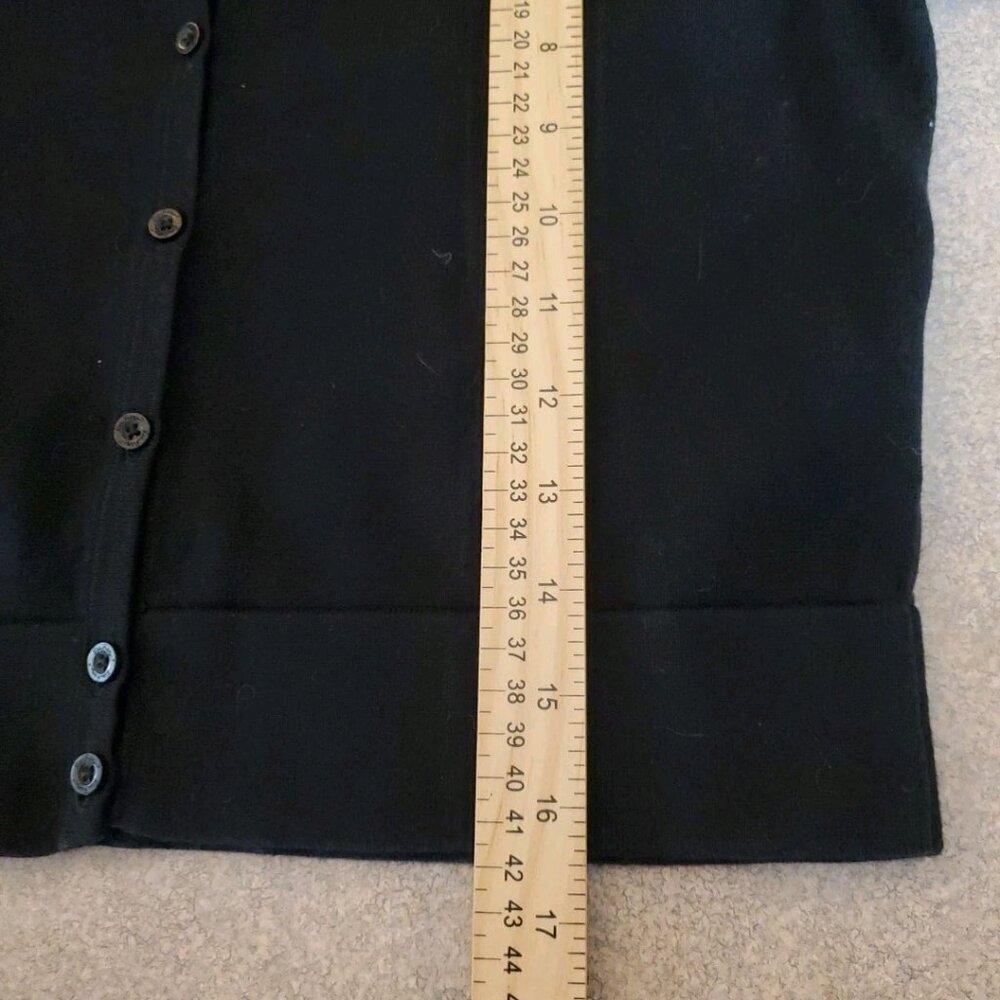 Lilly Pulitzer Preppy Lightweight Cardigan Youth Large Blk Button Front Minimal - Picture 5 of 10